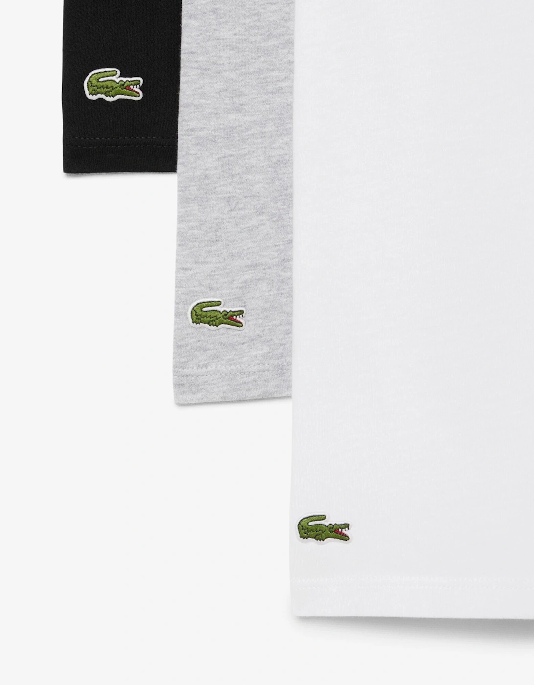 Mens 3-Pack Plain Mens T-Shirts - White/Silver Chine-Black BXY