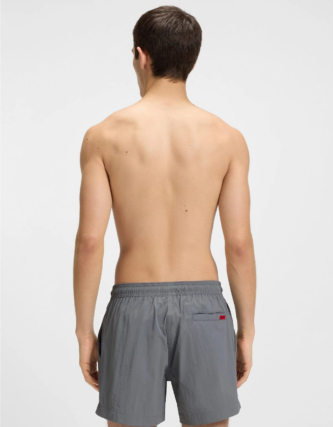 Dominica Swim Shorts with Logo Label