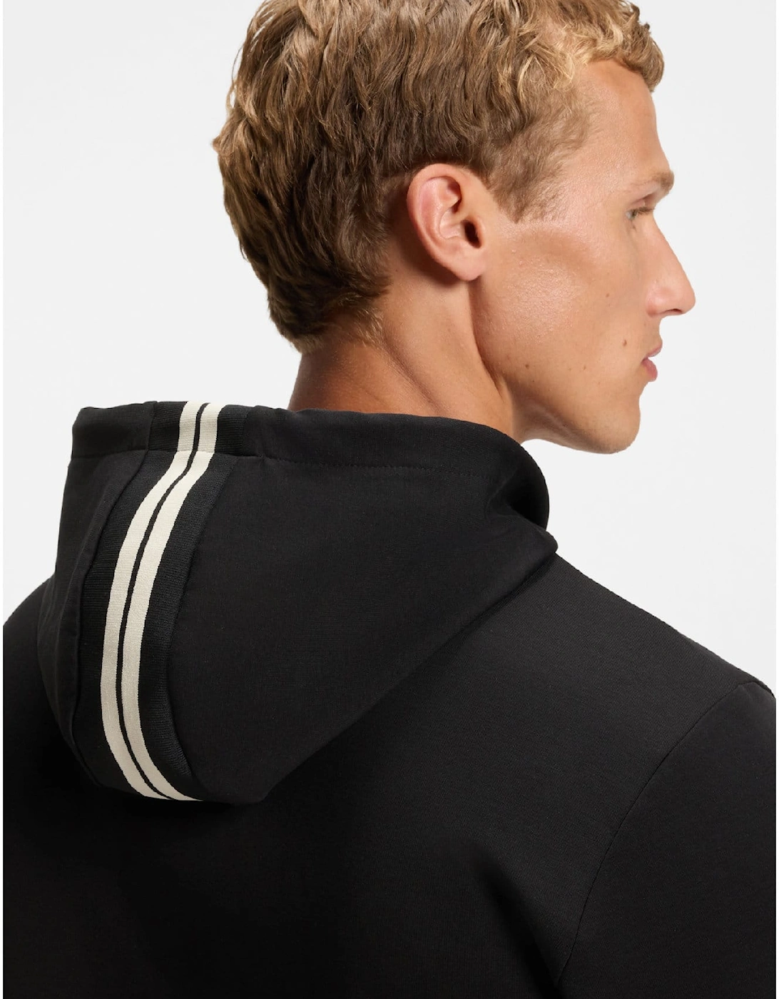 Zone Stripe Detail Zip Up Hoodie