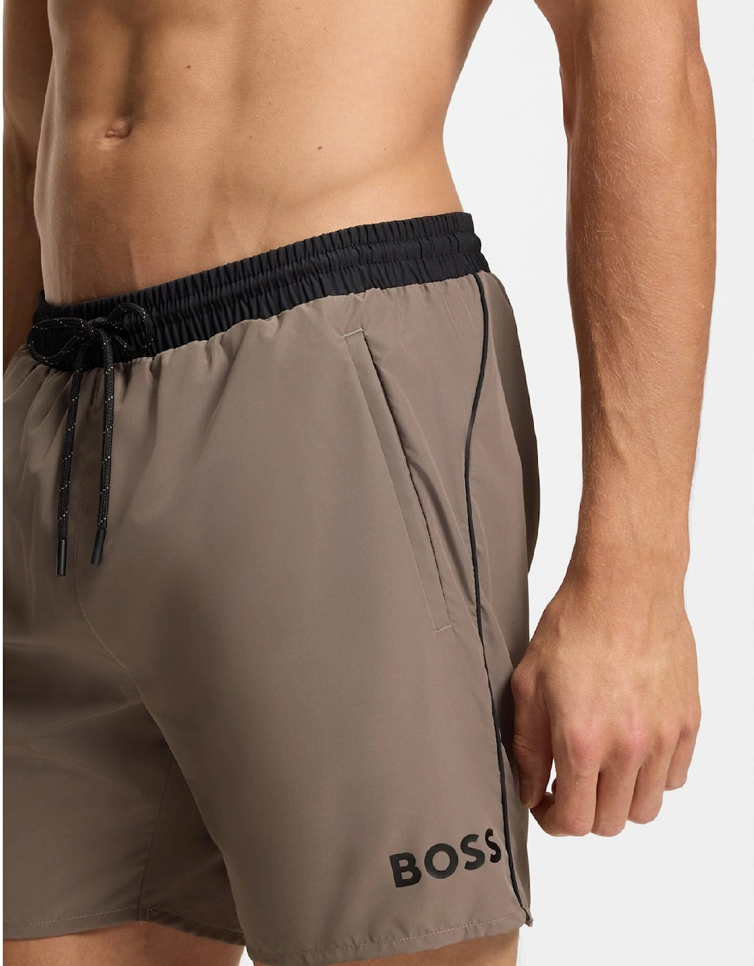 Starfish Logo Print Swim Shorts