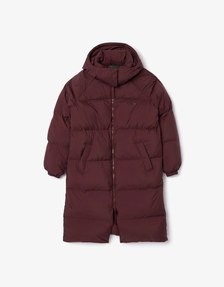 Long Oversized Down Logo Jacket
