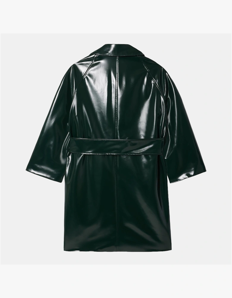 Tailored Collar Vinyl Trench Coat