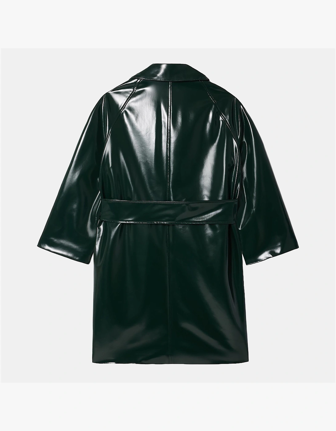 Tailored Collar Vinyl Trench Coat