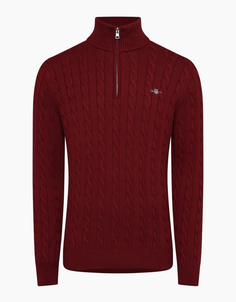 Cotton Cable Half Zip Fleece