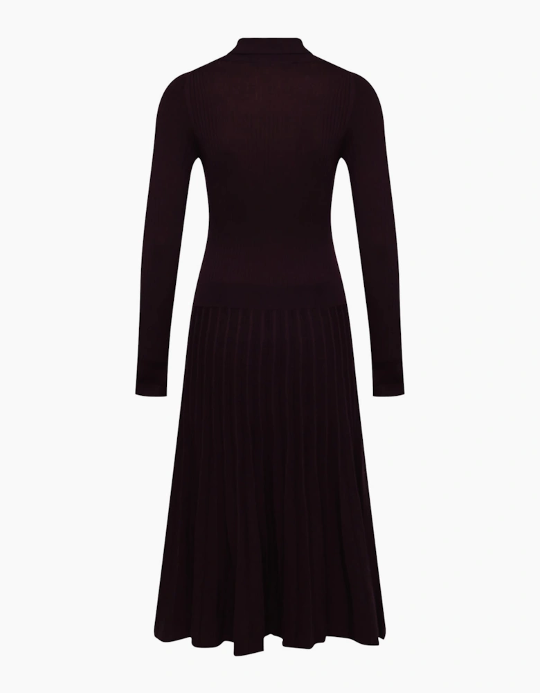 Long Sleeve Wool Polo Dress