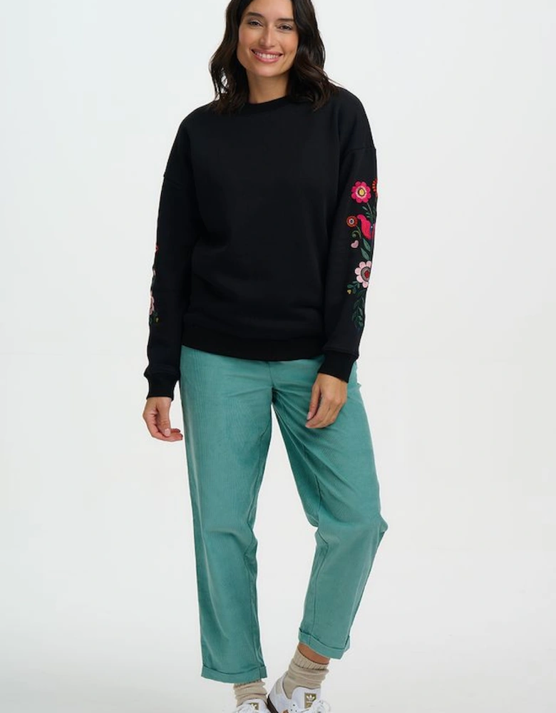 Eadie sweatshirt in black folk