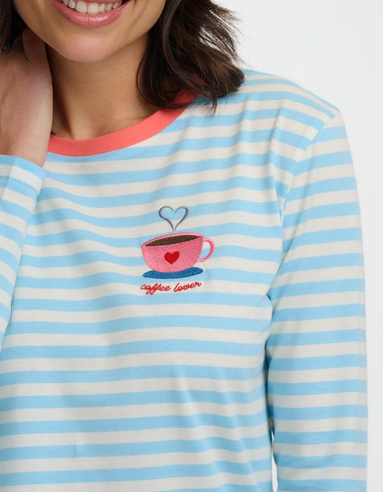 Brunswick jersey top in coffee cup