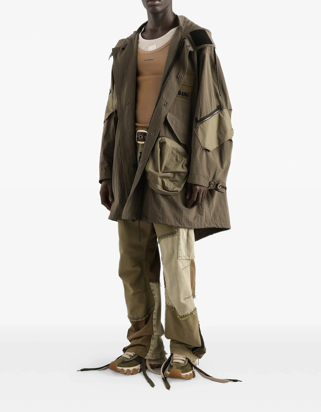 Plaque Tank Top Beige