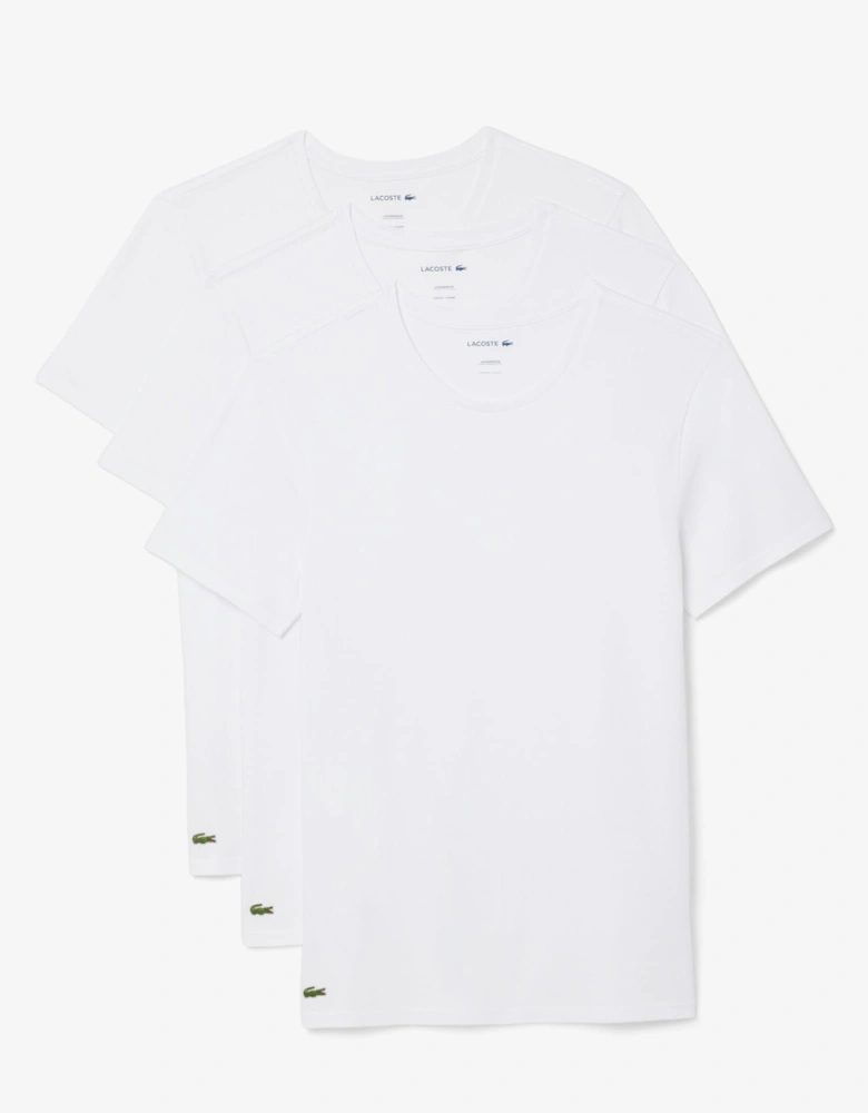 Mens 3-Pack Plain Mens T-Shirts - White 001