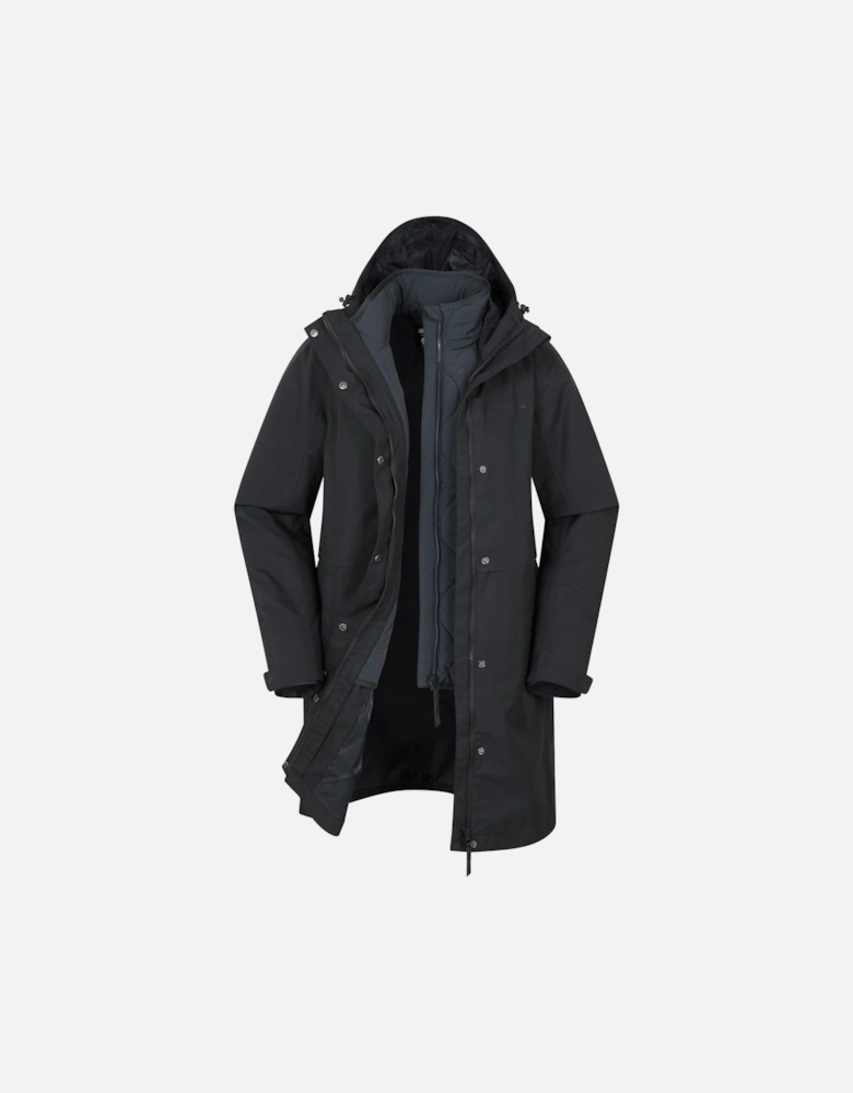 Womens/Ladies Luna 3 in 1 Long Waterproof Jacket
