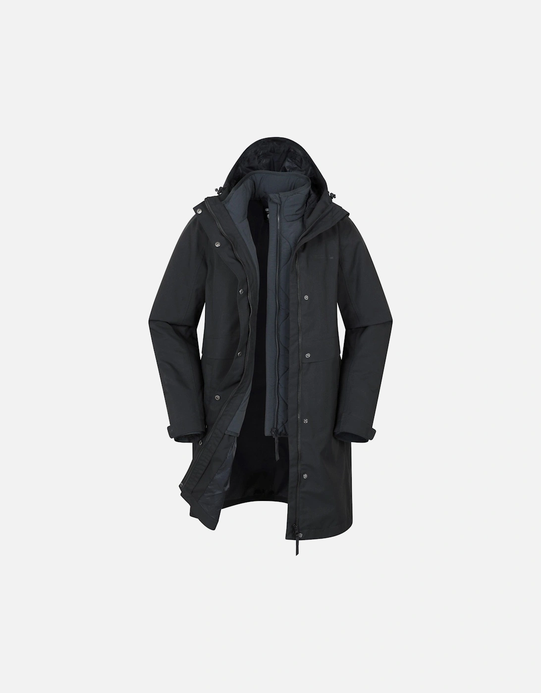 Womens/Ladies Luna 3 in 1 Long Waterproof Jacket, 2 of 1