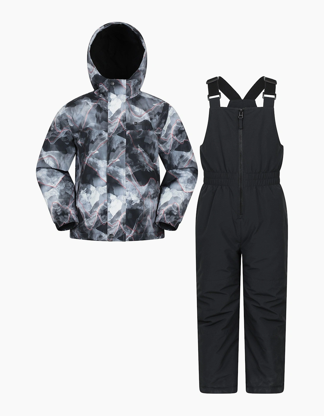 Mountain Warehouse Mountain Warehouse Childrens/Kids Polar Zone Printed Jacket & Salopettes Set - Grey