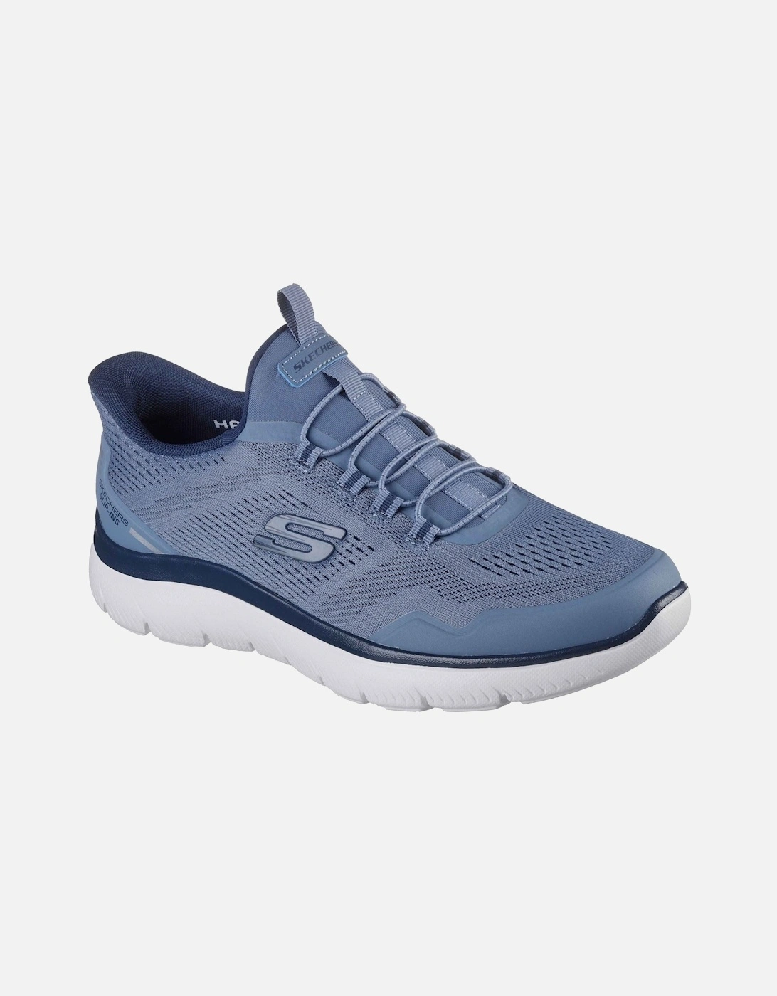 Skechers Men's Blue Summits Top Rate Textile Slate Standard Trainers - : 10 Size 10