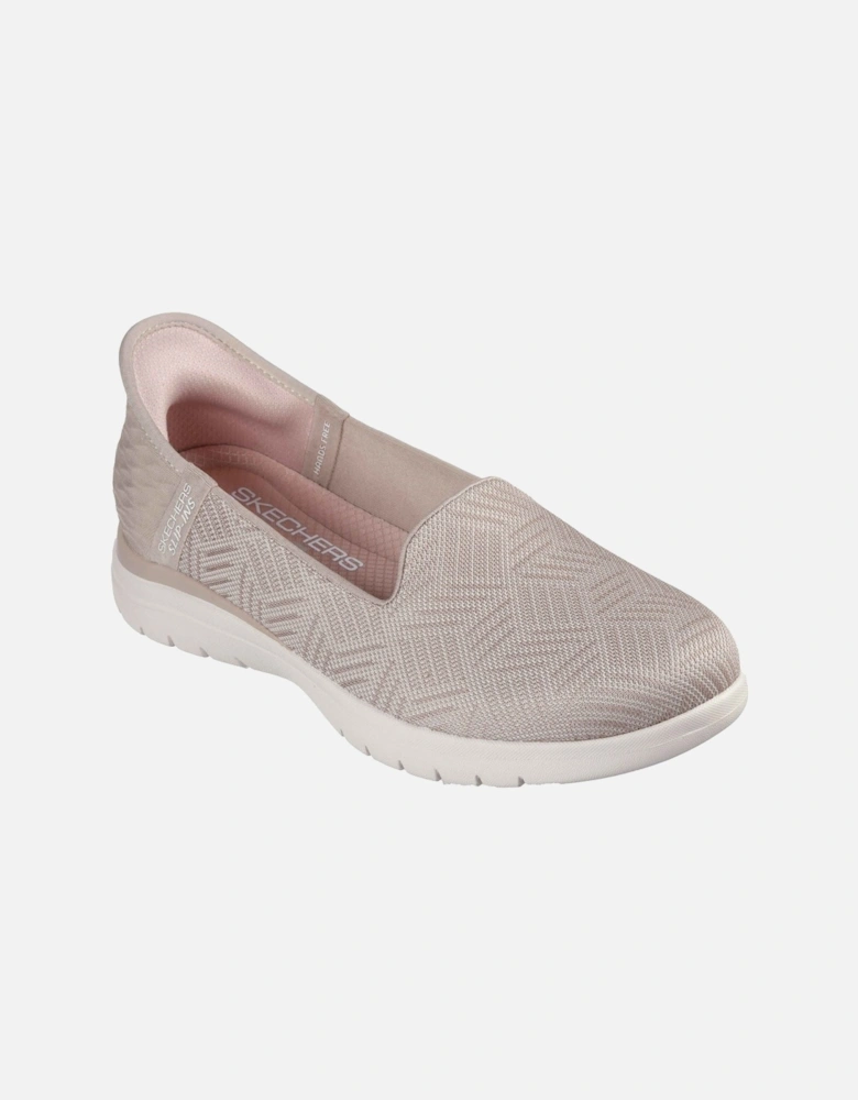 On-the-GO Flex - Clover Textile Women's Taupe Standard Trainers