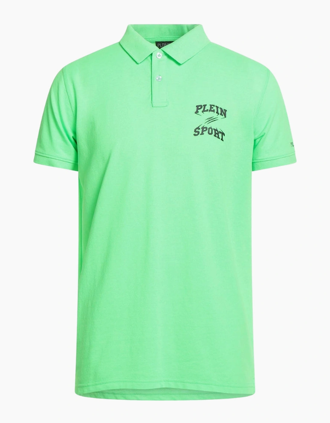 Philipp Plein Men's Green Plein Sport Scratch Logo Polo Shirt  L