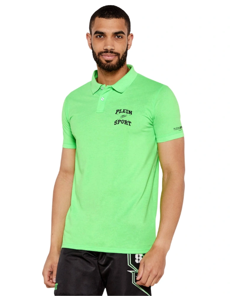 Plein Sport Scratch Logo Green Polo Shirt