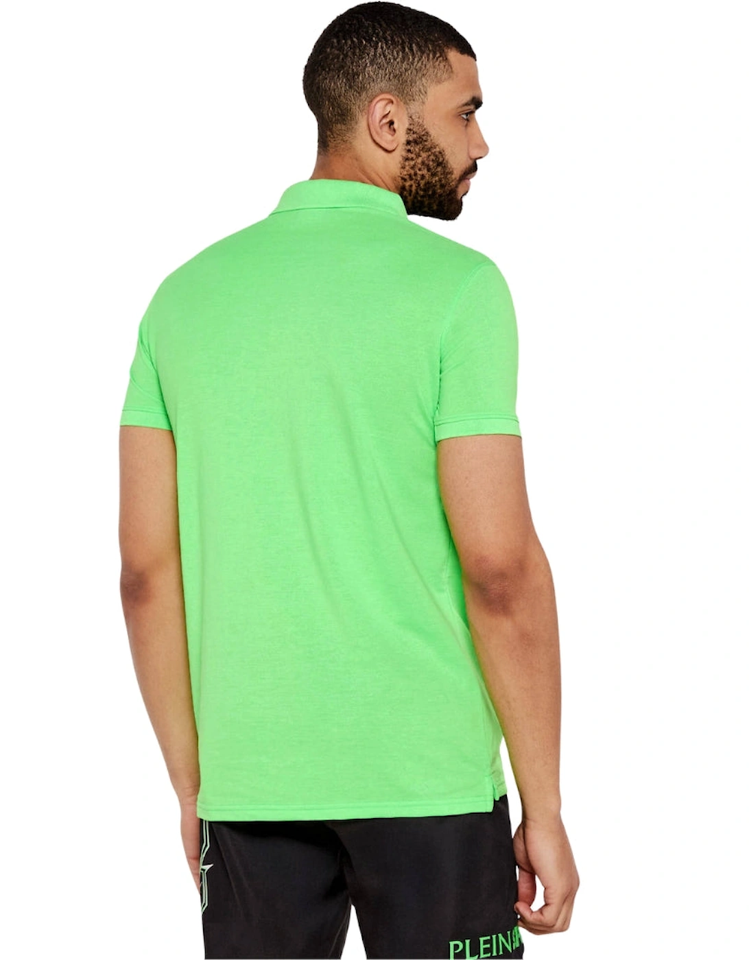 Plein Sport Scratch Logo Green Polo Shirt