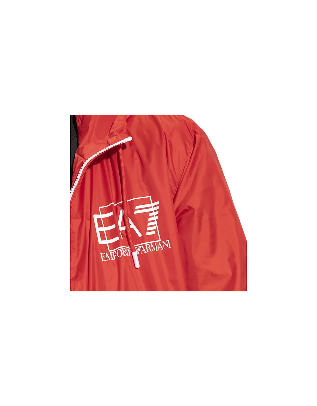 Bold Logo Red Hooded Jacket