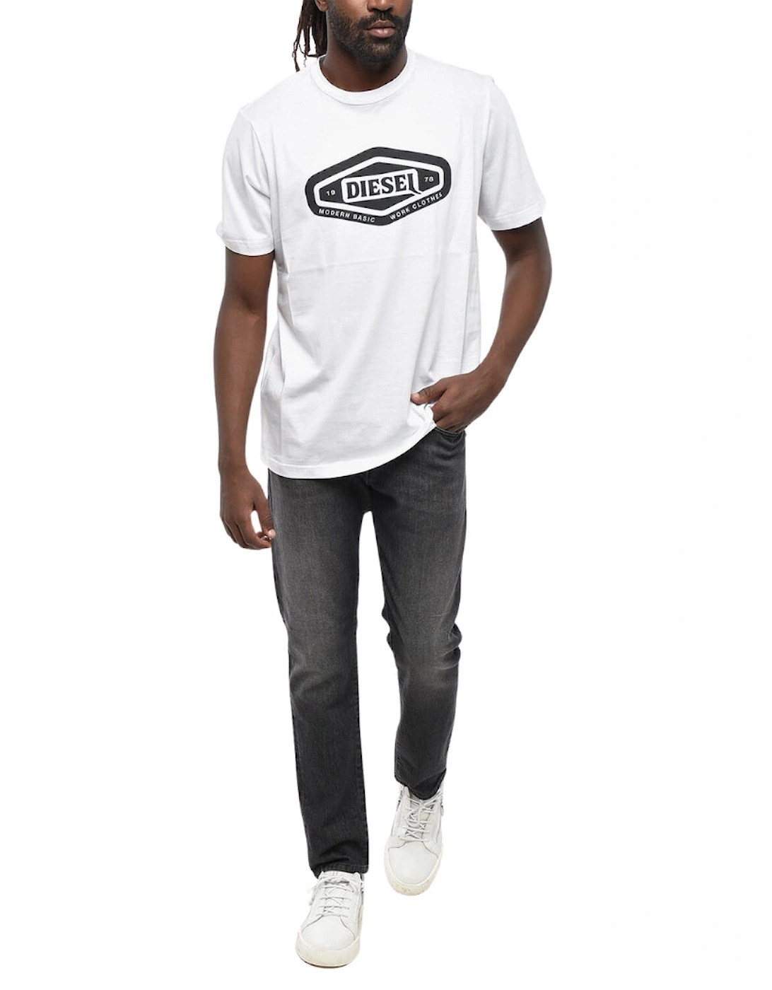 Modern Basic Logo White T-Shirt