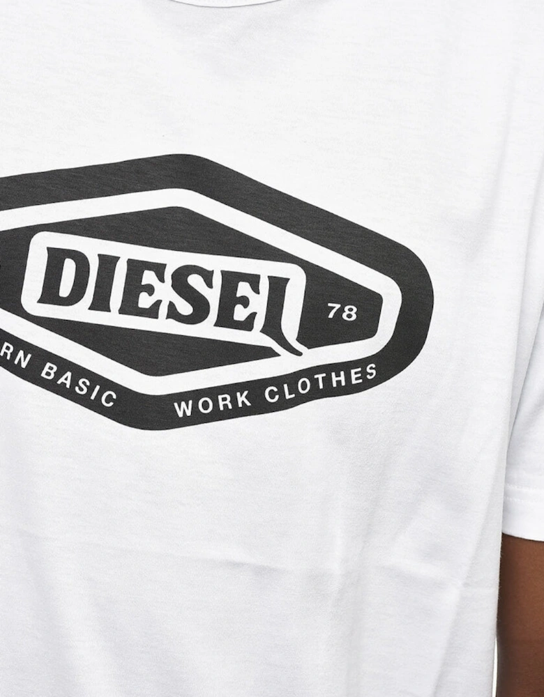 Modern Basic Logo White T-Shirt