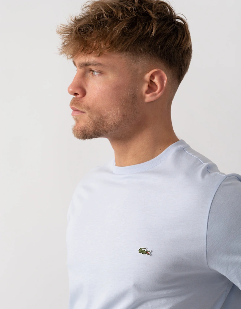 Mens Crew Neck Pima Cotton Jersey T-Shirt - Phoenix Blue J2G