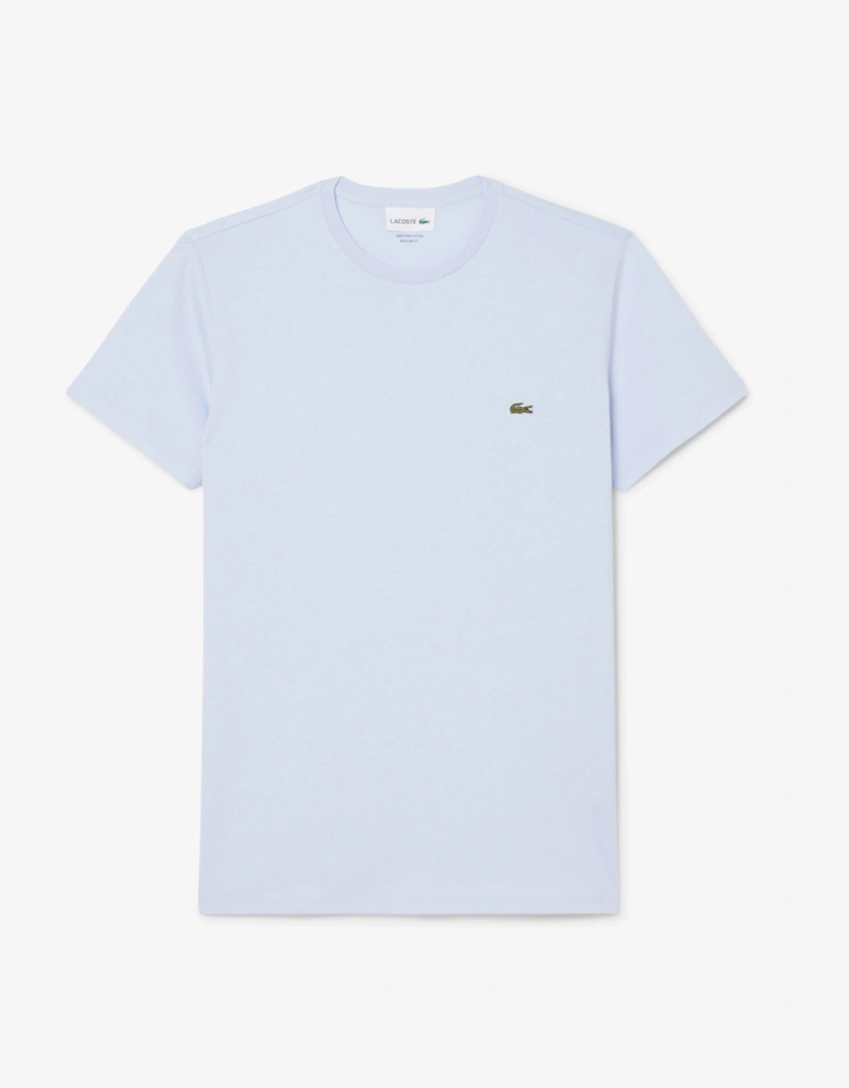 Mens Crew Neck Pima Cotton Jersey T-Shirt - Phoenix Blue J2G