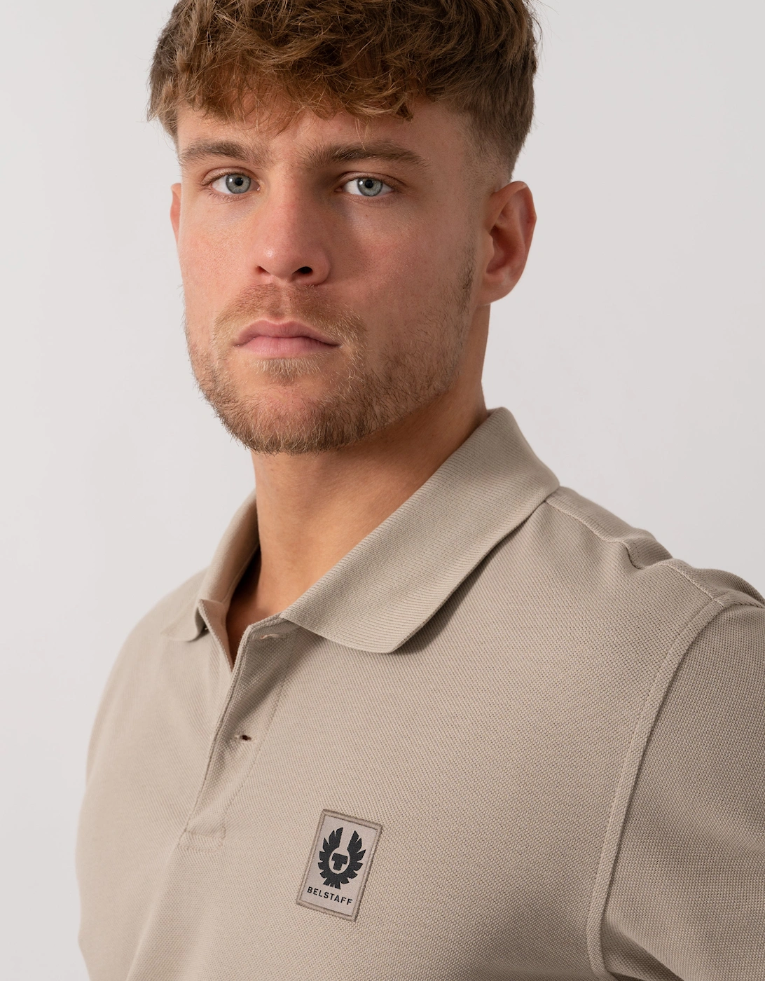 Short Sleeved Mens Polo - Dark Sand