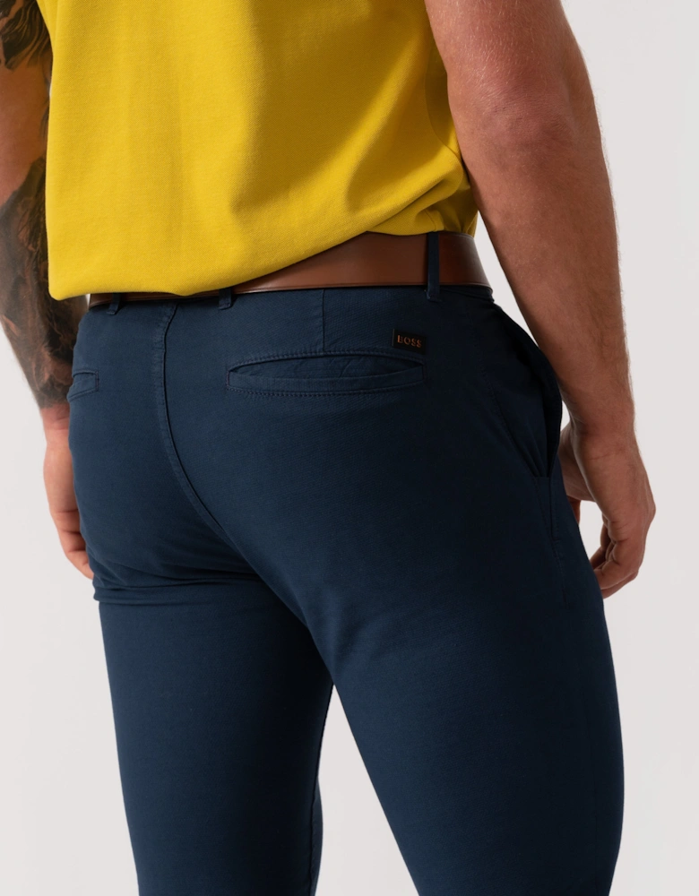 BOSS Orange Slim Fit Textured Chinos - Open Blue 464
