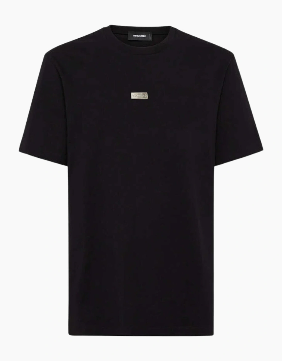 Dsquared2 Men's Black Metal Logo T-Shirt  44 Xxl