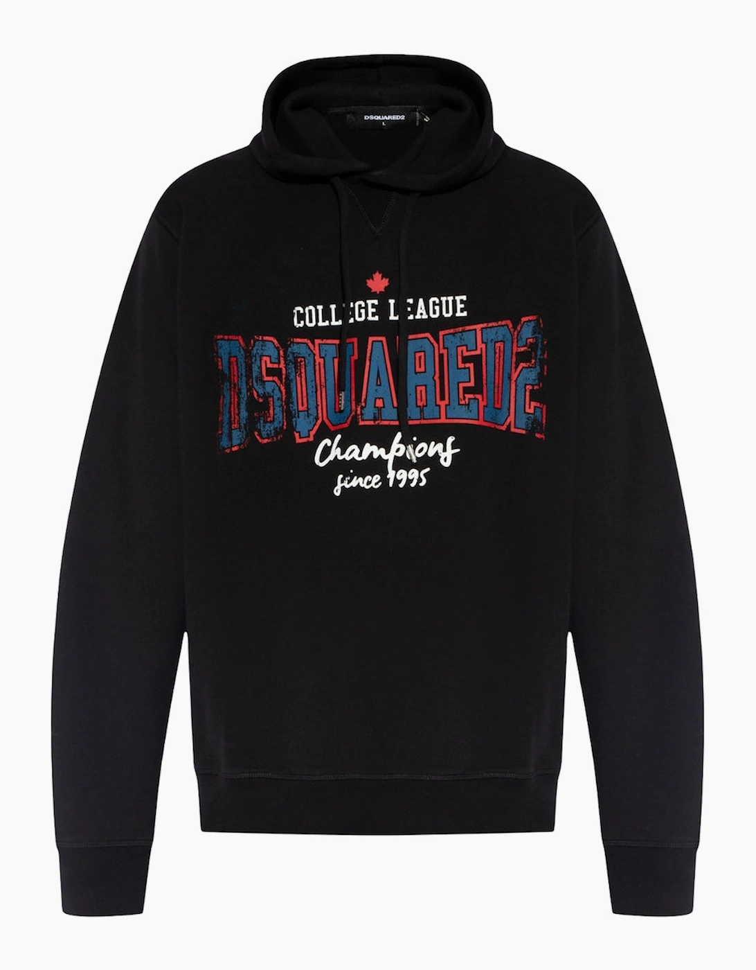 Dsquared2 Men's Black College League Logo Cool Fit Hoodie - Size: 38