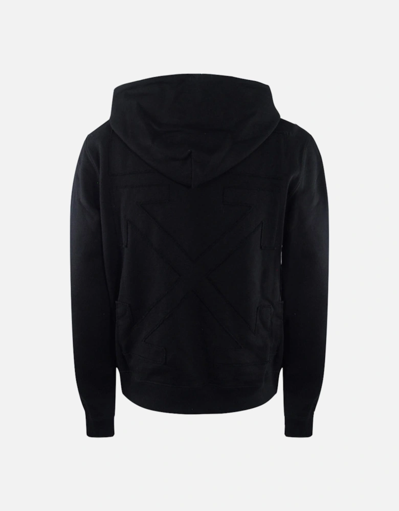 Monotone Arrow Logo On Back Black Hoodie