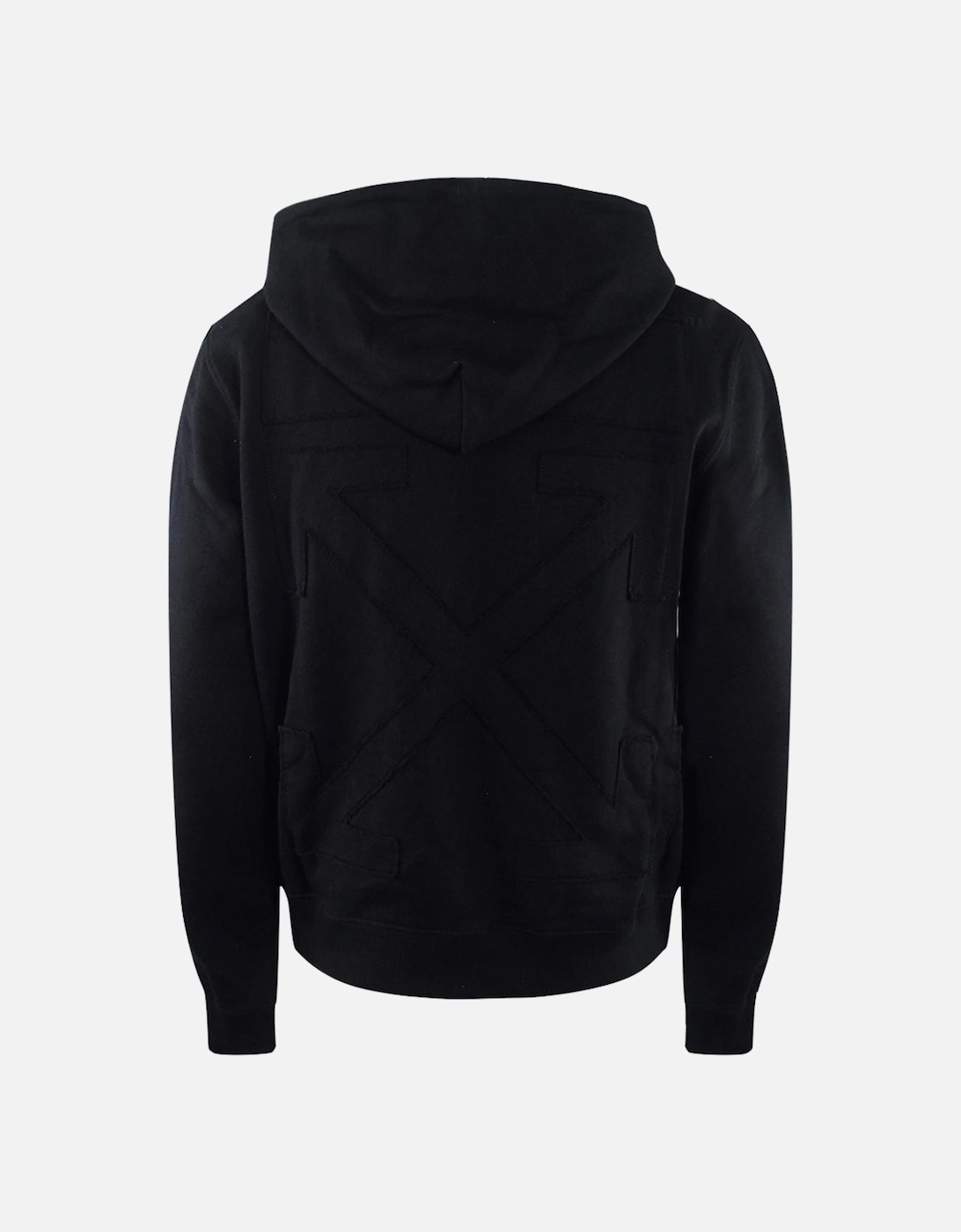 Monotone Arrow Logo On Back Black Hoodie