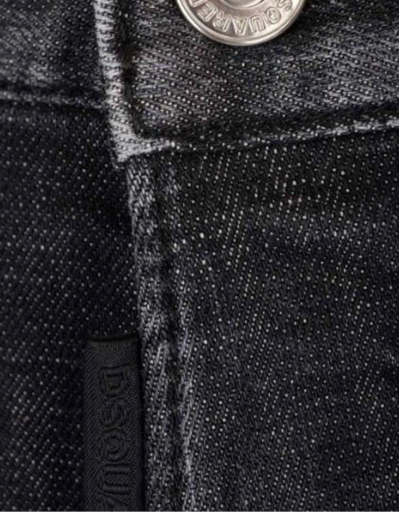 642 Denim Paint Splash Black Denim Pants Mens
