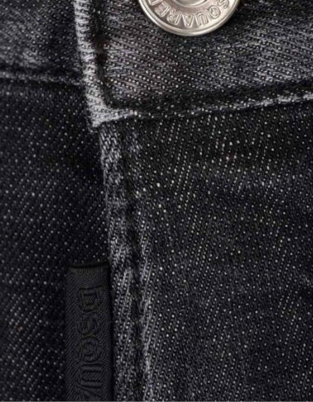 642 Denim Paint Splash Black Denim Pants Mens