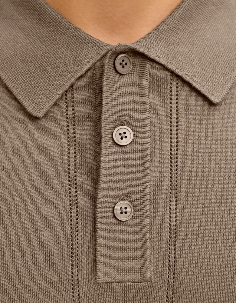 JPRBLA William Structure Knit Polo Morel