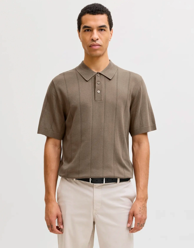 JPRBLA William Structure Knit Polo Morel