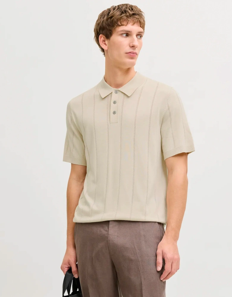 JPRBLA William Structure Knit Polo Ancient Scroll