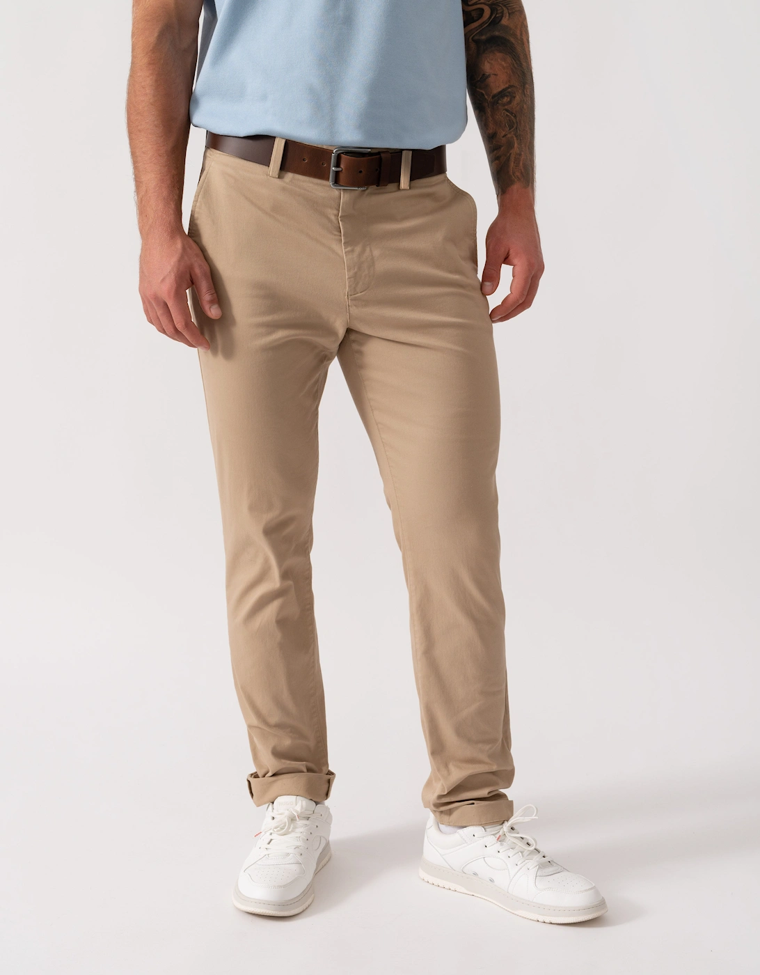 Slim Fit Stretch Cotton Mens Chinos - Viennese 02S, 5 of 4