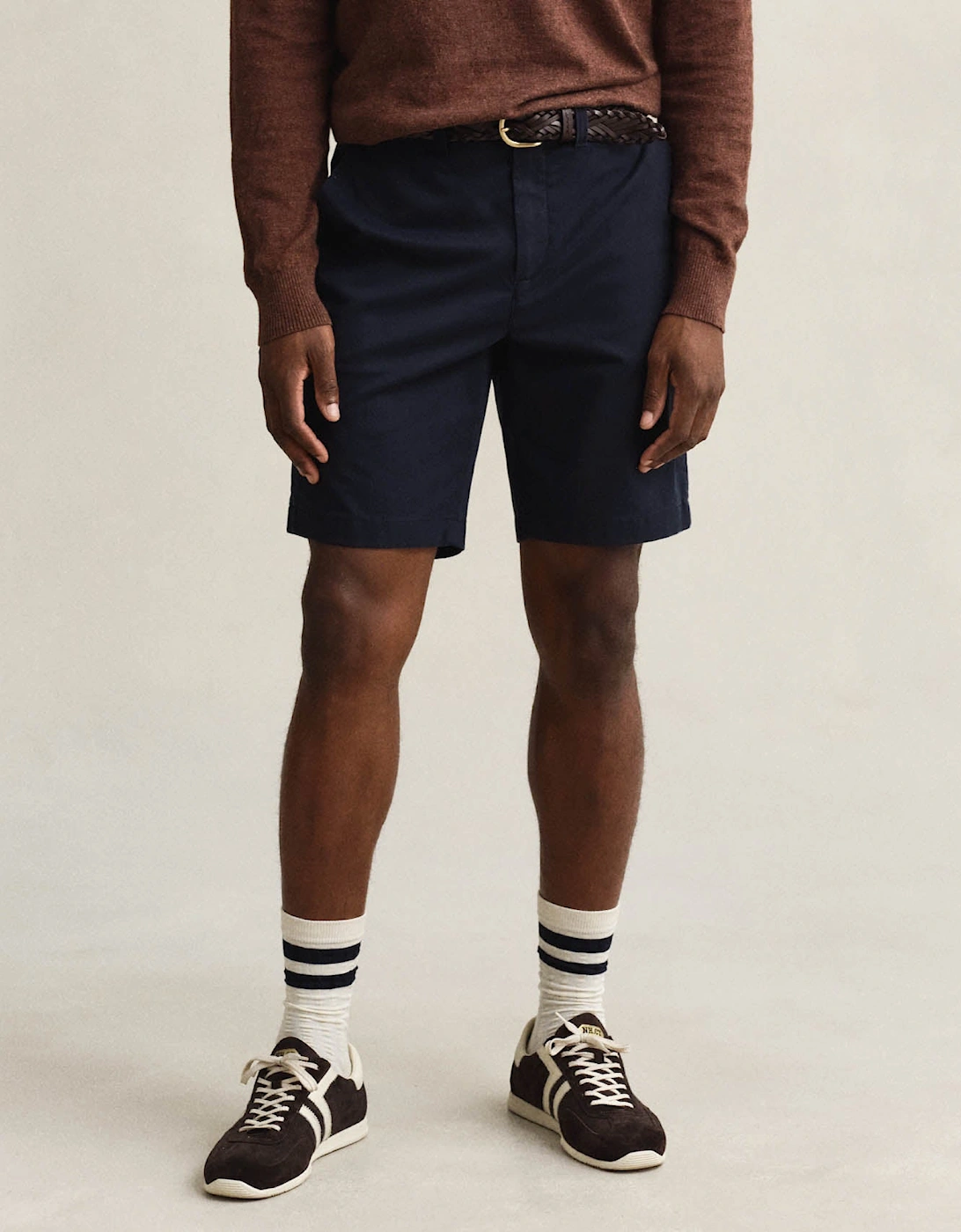 Mens Regular Fit Classic Chino Shorts - 433 Evening Blue, 4 of 3