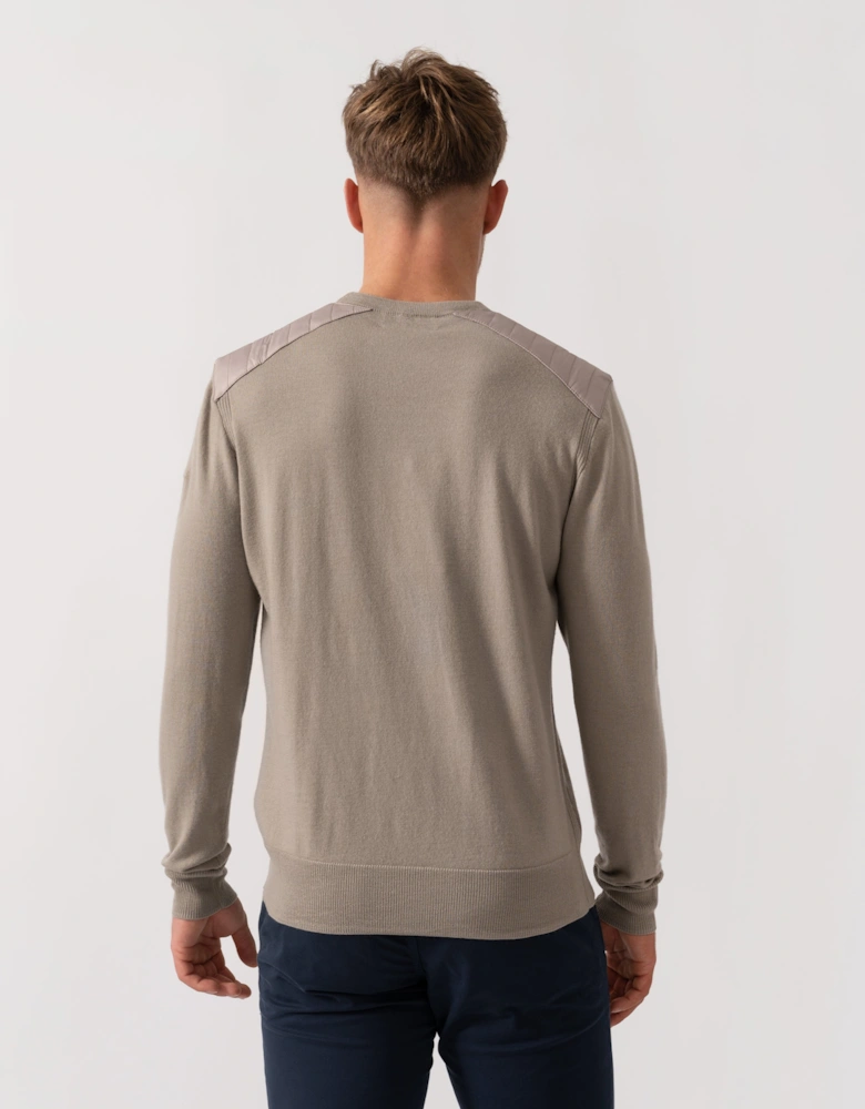 Kerrigan Merino Wool Crew Neck Jumper - Dark Sand