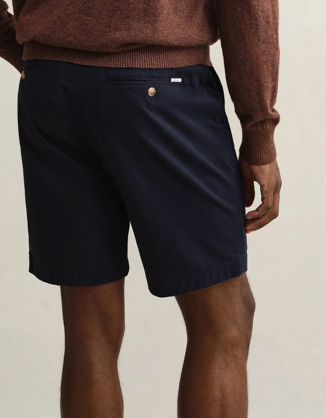 Mens Regular Fit Classic Chino Shorts - 433 Evening Blue