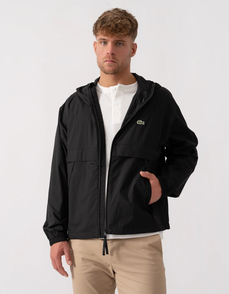 Lightweight Packable Water-Repellent Ripstop Jacket - Black 031