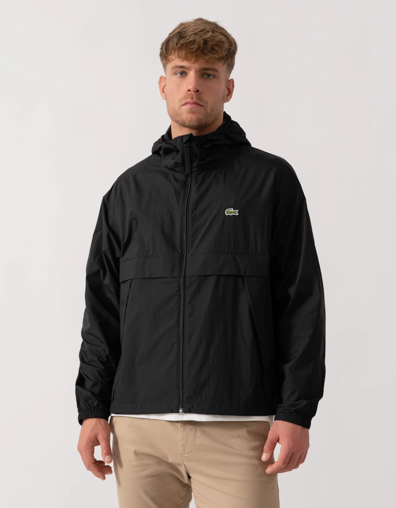 Lightweight Packable Water-Repellent Ripstop Jacket - Black 031