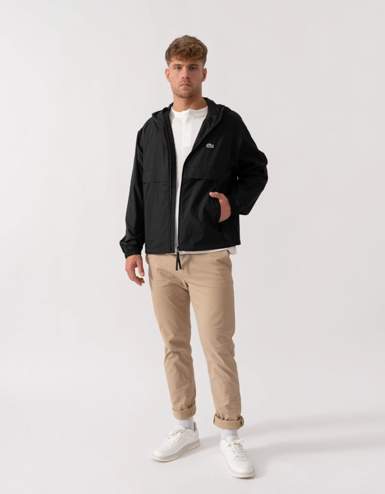 Lightweight Packable Water-Repellent Ripstop Jacket - Black 031