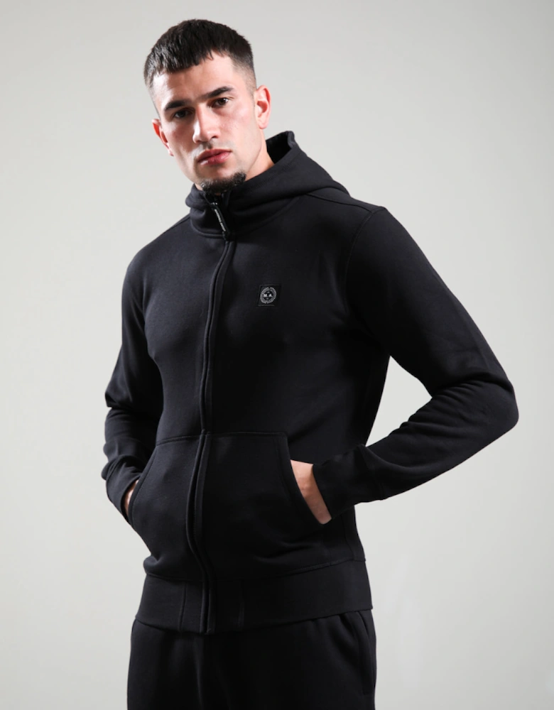 Marchio Full Zip Hooded Sweatshirt - Black