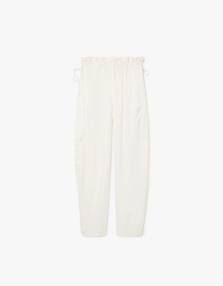 Oversized Satin Cargo Pants