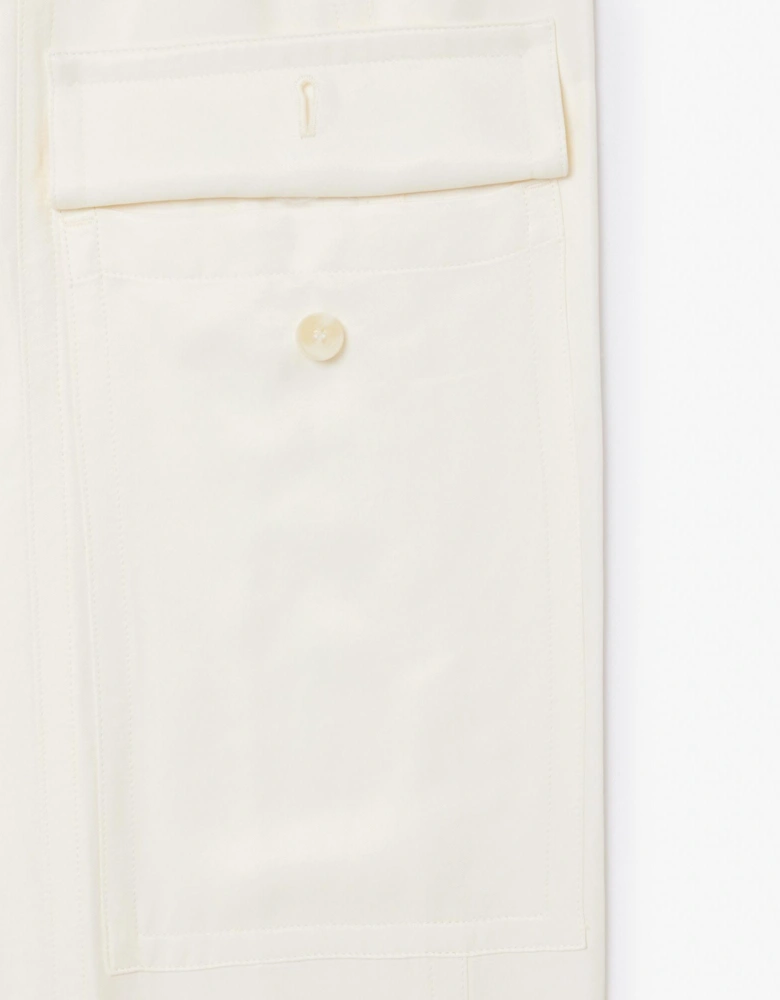 Oversized Satin Cargo Pants