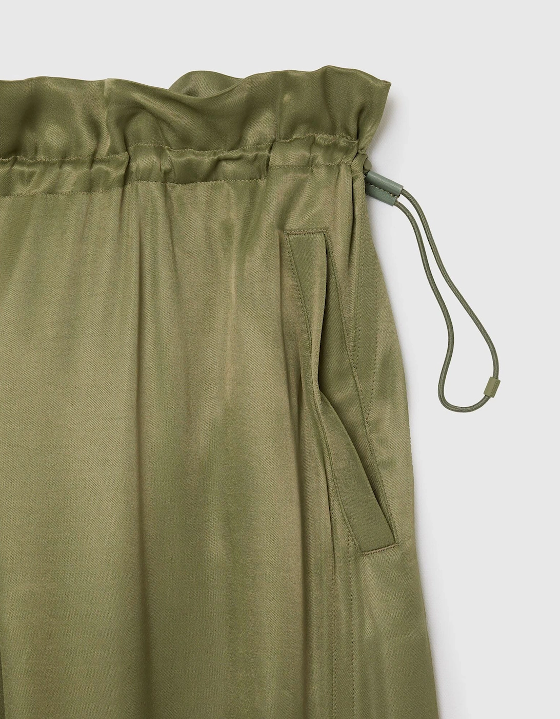 Oversized Satin Cargo Pants