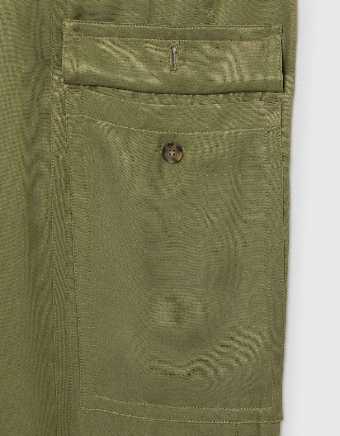 Oversized Satin Cargo Pants