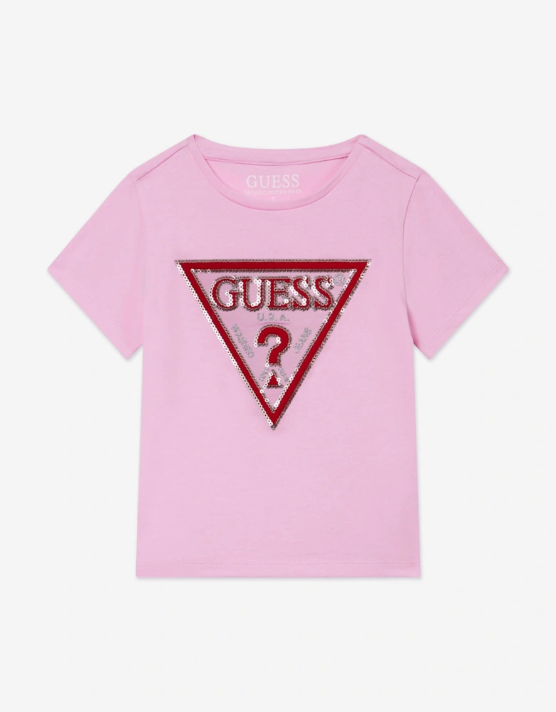 Girls Logo T-Shirt in Pink